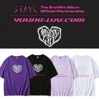 Stayc K pop T shirt — Blue Retro Ver.
