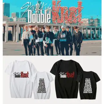 Stray Kids T shirt Double Knot — Navy Deluxe Ver.