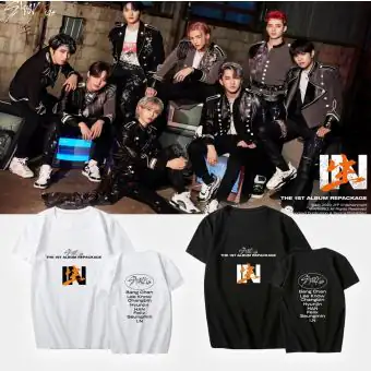 Stray Kids K pop T shirt Life — White Classic Ver.