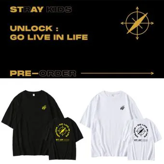 تيشيرت يونيسكس Stray Kids — إصدار "UNLOCK" — Stray Kids Oversized Ver.