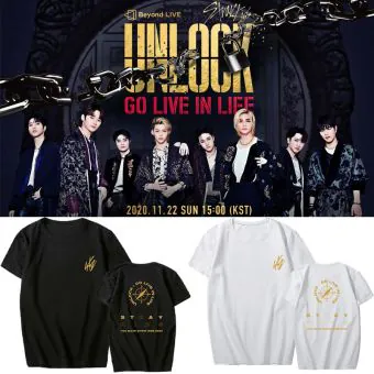 Stray Kids K pop T shirt LIVE — Gold Exclusive Ver.