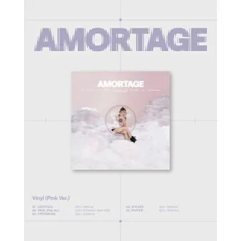 البوم اصلي JISOO AMORTAGE Vinyl Ver Pink Ver