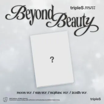 محتويات ألبوم tripleS Beyond Beauty تشمل الكتيب، البطاقات، والملصقات