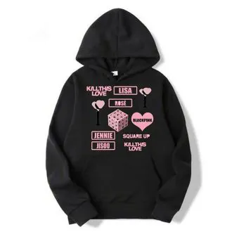 هودي أوفرسايز Black Pink — إصدار "KILL THIS LOVE" — Black Pink Black Hoodie