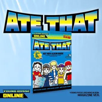 YOUNG POSSE ATE THAT Magazine Ver. contents: photobook, CD, random photocard