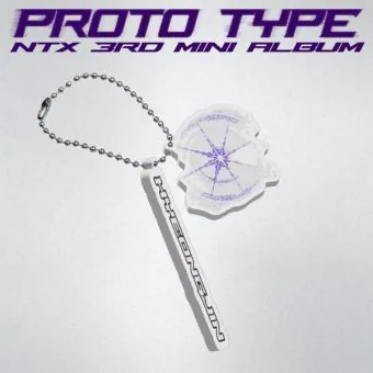 NTX PROTO TYPE NAME KEYRING Ver. contents — includes acrylic keyring, postcard, QR card, sticker, and photocards