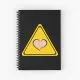 Black Pink Notebook - Funny Fake Hazard Symbol Sign