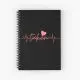 Black Pink Notebook - My Heart Beats