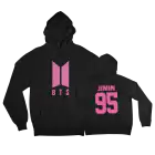 هودي أوفرسايز Bts — إصدار "BTS" — Bts Black Hoodie