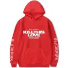 Black Pink Zip Hoodie Signature — Red Retro Ver.