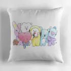 Bt21 Throw Pillow — Red Stylish Ver.