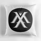 Monsta X Throw Pillow Monsta — Black Stylish Ver.