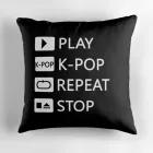 Kpop Throw Pillow Signature — Green Retro Ver.