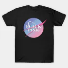 Black Pink K pop T shirt Signature — Blue Stylish Ver.