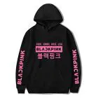 Black Pink Pullover Hoodie Signature — Navy Edition