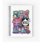 Bt21 Notepad — Silver Retro Ver.