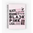 Black Pink K pop Notebook Signature — Pink Casual Ver.