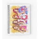 Black Pink Spiral Notebook Signature — Navy Retro Ver.