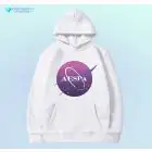 هودي بولوفر Aespa — إصدار "Aespa" — Aespa White Hoodie