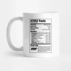 Ateez K pop Mug Nutritional Facts — Pink Retro Ver.