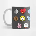 كوب سفر Bt21 — إصدار "Gradient" — Bt21 Black Edition