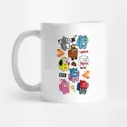 كوب سفر Bt21 — إصدار "Retro Type" — Bt21 Black Edition