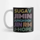 Bts K pop Mug All Members Name — Red Exclusive Ver.