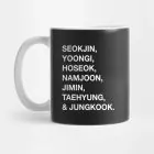 Bts K pop Mug ALL MEMBERS NAME — Black Deluxe Ver.
