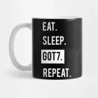 Got7 K pop Mug EAT. SLEEP. . REPEAT. — Beige Stylish Ver.