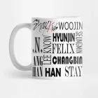 Stray Kids Travel Mug Members Names Collage — Red Edition