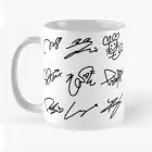 Twice K pop Mug ALL MEMBERS SIGNATURE — Blue Casual Ver.