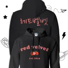 Red Velvet Oversized Hoodie EST — White Edition