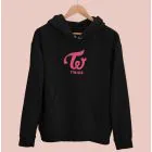 هودي بولوفر Twice — إصدار "TWICE" — Twice Black Hoodie