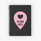 Black Pink Spiral Notebook YOUR AREA — Purple Casual Ver.