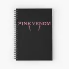 Black Pink Spiral Notebook Signature — Black Stylish Ver.