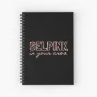 Black Pink Spiral Notebook Selpink — Red Stylish Ver.