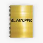 Black Pink Spiral Notebook Typography (Grid) — Blue Deluxe Ver.