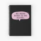 Black Pink Notepad We Were Born To Be Alone — Navy Classic Ver.