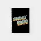 Stray Kids Spiral Notebook Retro Typography Faded Style (Grid) — Blue Retro Ver.