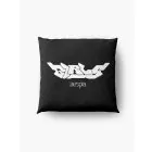 Aespa Throw Pillow LOGO ARTWORK — Silver Retro Ver.