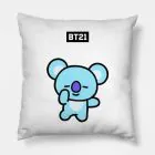 Bt21 Throw Pillow — Purple Edition
