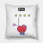 Bt21 Throw Pillow — Black Classic Ver.