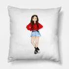 Red Velvet Throw Pillow Irene (Velvet) — Silver Deluxe Ver.