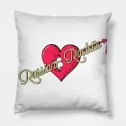 Red Velvet Throw Pillow Russian Roulette (Velvet) — Navy Edition