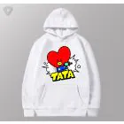 Bt21 Zip Hoodie — White Edition
