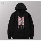 هودي يونيسكس Bts — إصدار "BTS" — Bts Black Hoodie