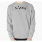 Red Velvet Oversized Sweatshirt Cursive Typography — Silver Retro Ver.