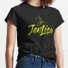 Black Pink K pop T shirt JENLISA — Pink Classic Ver.