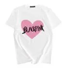 Black Pink T shirt Heart — Black Edition
